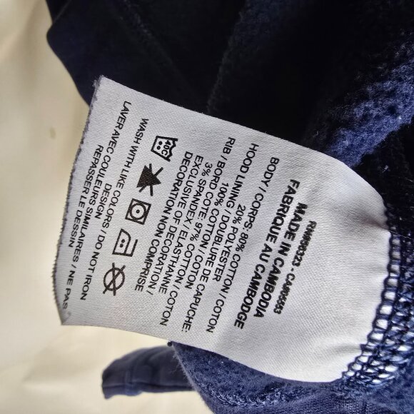 Nike Boys Hoodie XL Navy Blue Pullover Sweatshirt Youth Sportswear Club Fleece - Picture 8 of 9